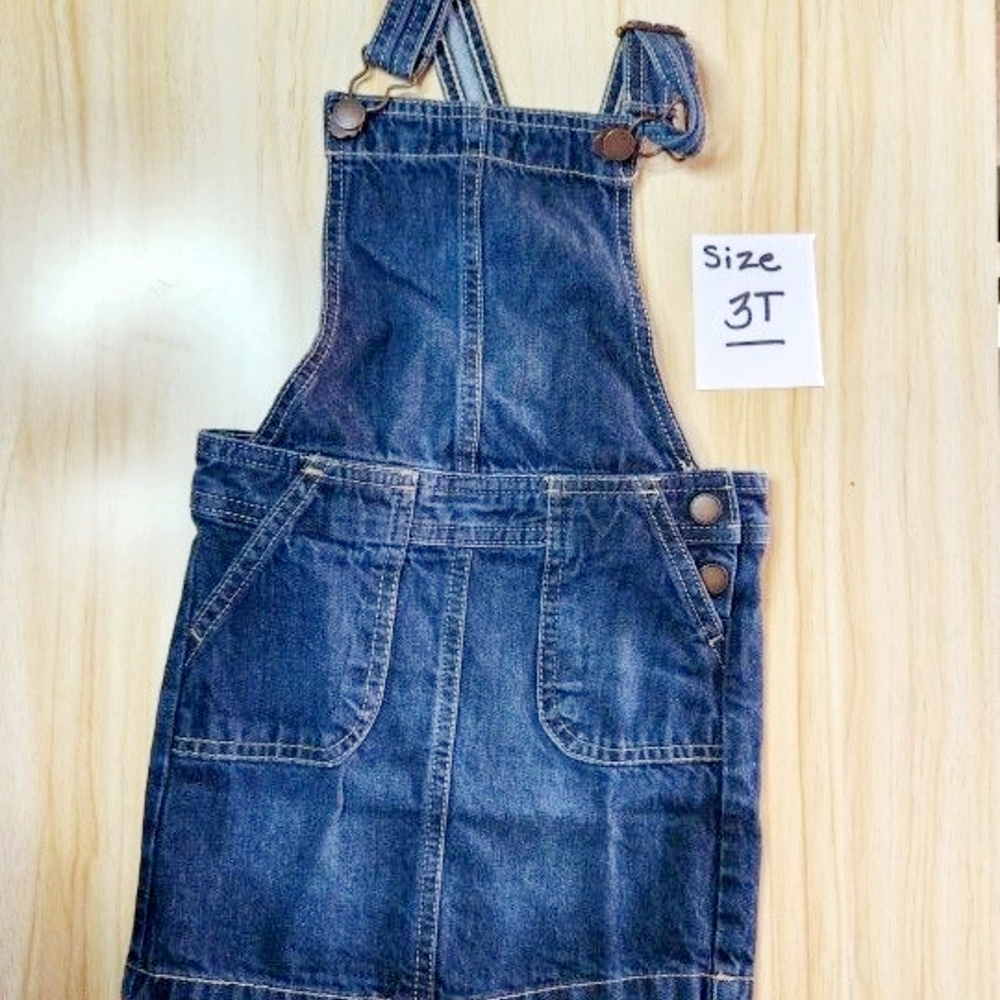 KIABI girl's Denim Overalls Size: 3A/3T